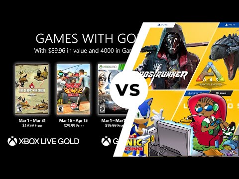 Xbox FREE Games with Gold March 2022 VS Playstation Plus March 2022 FREE Games