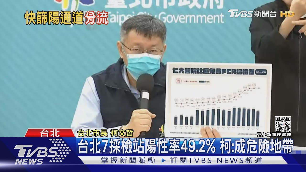 台北7採檢站陽性率49.2%　柯：成危險地帶