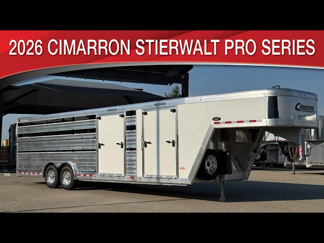Preview image of 2026 Cimarron Stierwalt Pro Series Gooseneck 6 Pen Live Stock Trailer youtube video