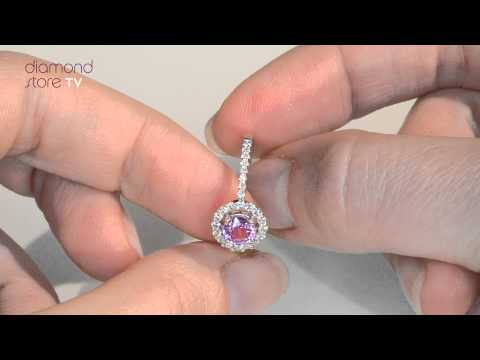 Ella Pink Sapphire & Diamond Ring In 18K White Gold - UT39-RUY