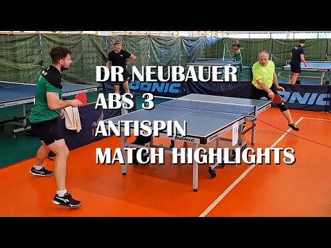 Dr Neubauer ABS 3 Antispin Table Tennis Match Highlights