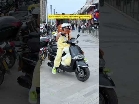 Tiny Rider Big Plushies and Zero Patience #girlrider #scooter #funnyclip
