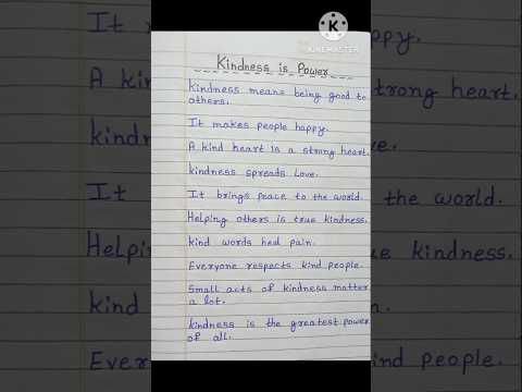 Kindness is Power 💖 | One Line Essay | Moral Value