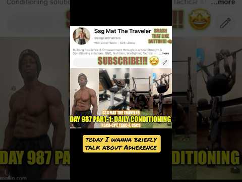 Day 987 Daily Vlog Update: Adherence #vlog #training #daily #morning #goals #fitness #shorts #update