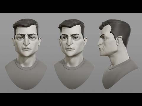 Cartoon male character Volodymyr Zelenskyi