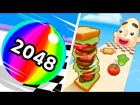 Ball Run 2048 Vs Sandwich Runner - SpeedRun Gameplay Android, iOS W1K5X2N4A9