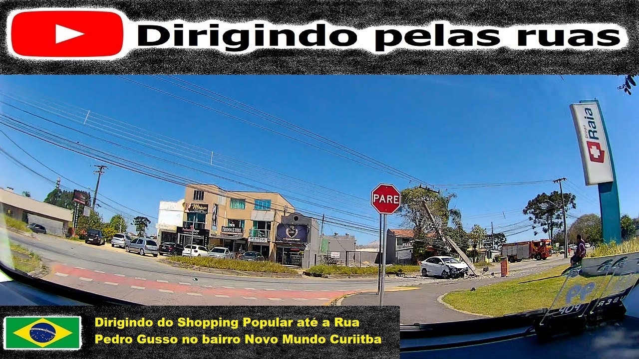 DIRIGINDO do Shopping Popular no Capão Raso até a Rua Pedro Gusso no bairro Novo Mundo Curitiba