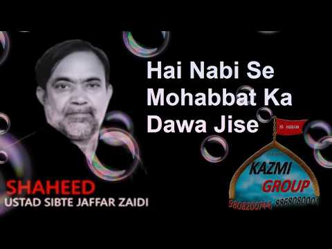 Shaheed Sibte Jafar Zaidi || Hai Nabi se Mohabbat ka dawa jise