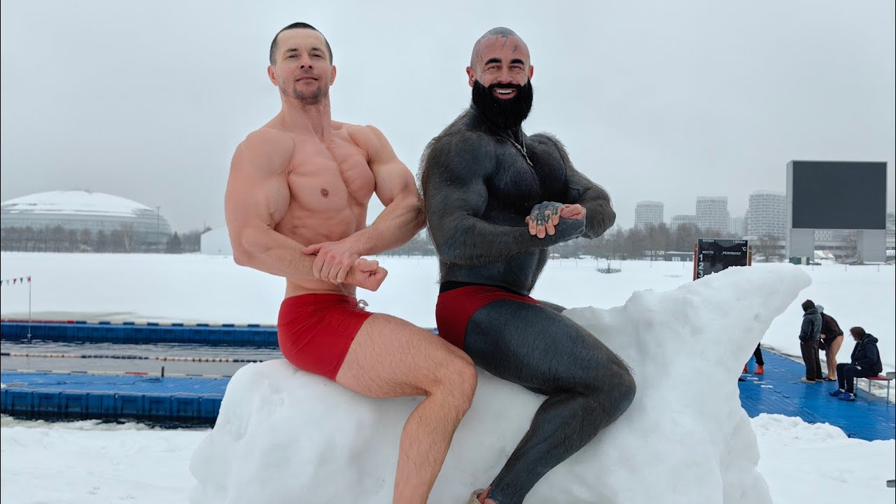 Плавание в проруби до 100 метров - страшно? Тогда не повторяйте! Шреддер и ЭльТ?