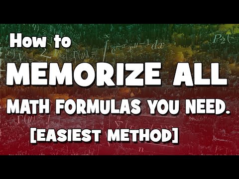 How to memorize math formulas [easiest way] by mathOgenius