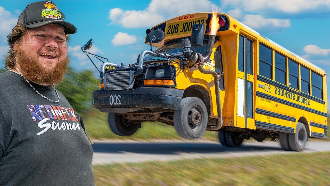 World's Fastest School Bus — Westen Champlin's Redneck Science at Full Send