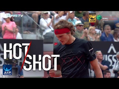 Теннис Hot Shot: Zverev's Rocketed Backhand Winner In Rome 2018 Final