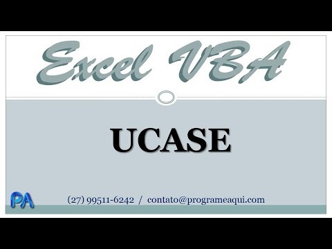 Dica de Excel VBA como usar o método UCASE