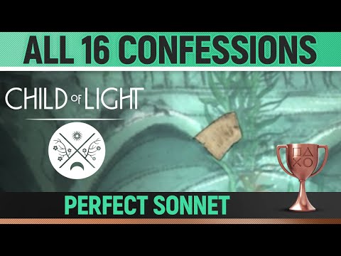 Child of Light - All 12 Confession Locations 🏆 Perfect Sonnet Trophy / Achievement Guide
