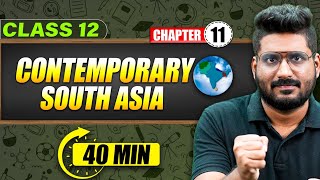 CONTEMPORARY SOUTH ASIA - Full Chapter in 40 Min | Class 12th Political Science | Mind Map Series