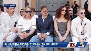 Bengals QB Joe Burrow makes appearance in Italy fashion show