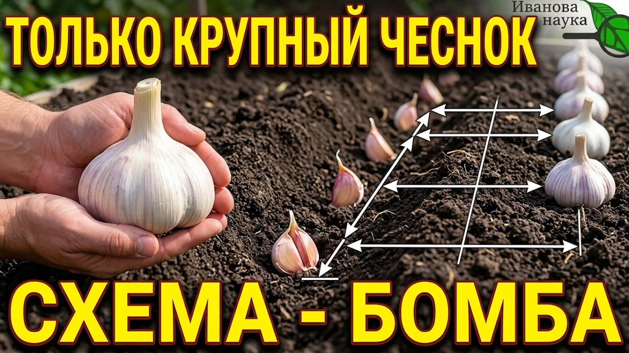 🧄 Головки будут размером с кулак! Срочно внедряйте эти 2 схемы посадки чесно