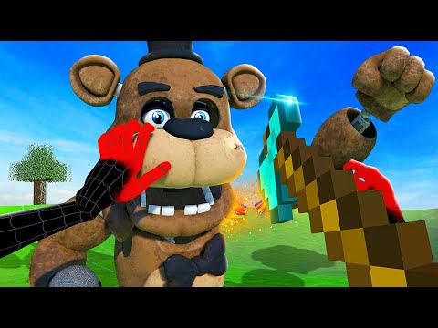 Armi di Minecraft contro animatronics di FNAF - Bonelab VR Mods