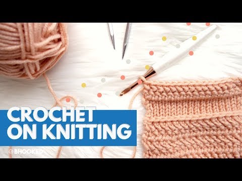 How to Crochet on Knitting