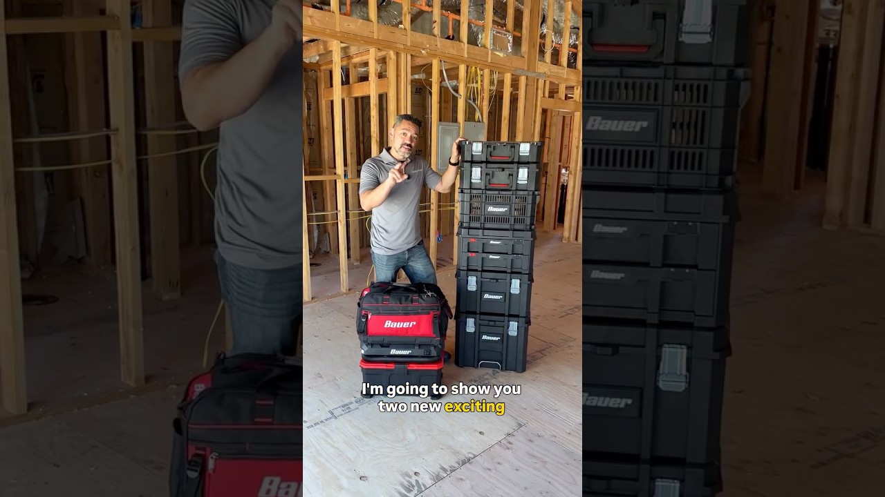 Two new additions to our Bauer Modular Storage System: the Modular Tool Bag & Corded Project Vacuum!
