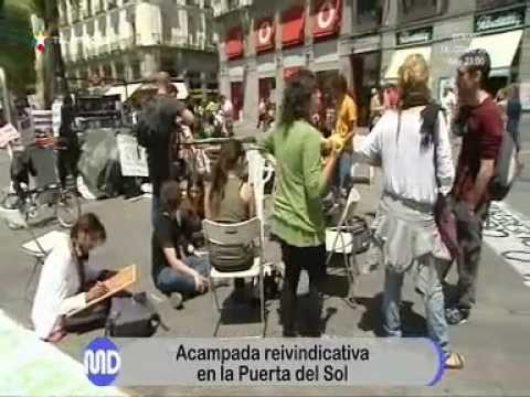 Acampada de  'Democracia real ya' en la Puerta del Sol