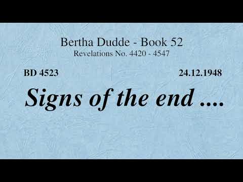 BD 4523 - SIGNS OF THE END ....
