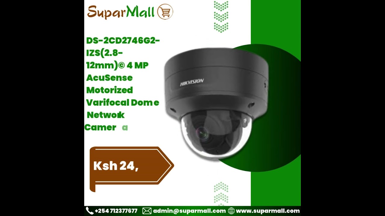 Suparmall Hikvision DS 2CD2746G2 1ZS  4MP AcuSense Motorized Varifocal Dome Network Camera 27 3 25