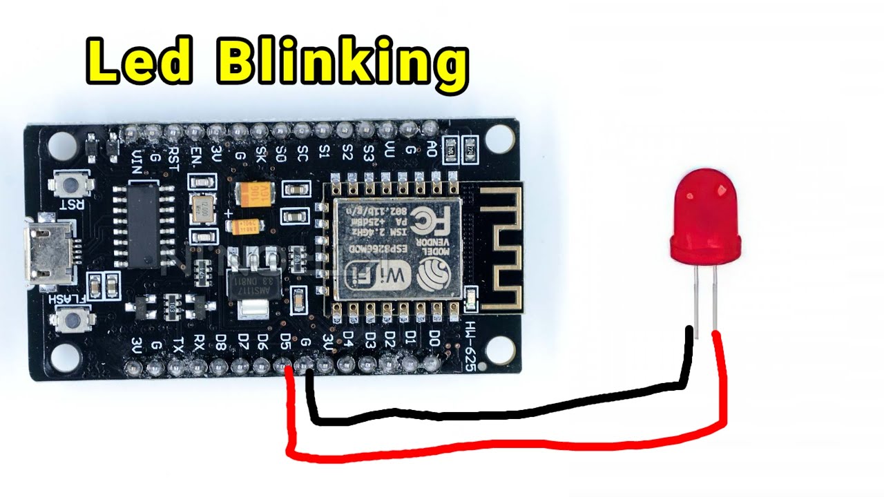 Nodemcu with blink LED bulb | NODEMCU LED BLINK tutorial [ESP8266]