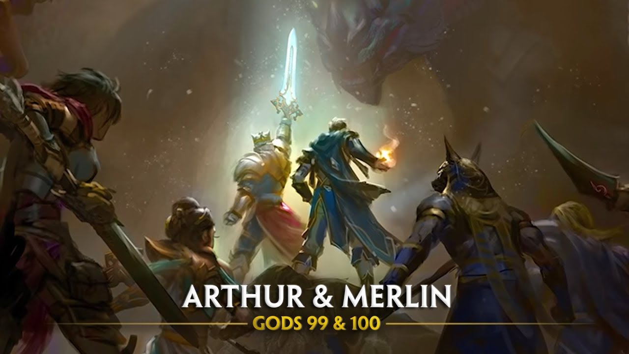 SMITE - Sneak Preview - Arthur & Merlin (Gods 99 & 100) - YouTube