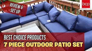 Best Choice Products 7 Piece Outdoor Patio Set | REVIEW and SET UP