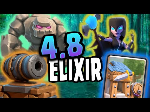 12 WIN GRAND CHALLENGE WITH 4.8 AVERAGE ELIXIR DECK! BEST COUNTER META GOLEM DECK IN THE META!