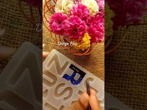 Resin letter keytag #resin   #shortvideo #resinartist
