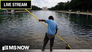 LIVE: See Trump’s Reflecting Pool DISASTER as crews race to fix MESS