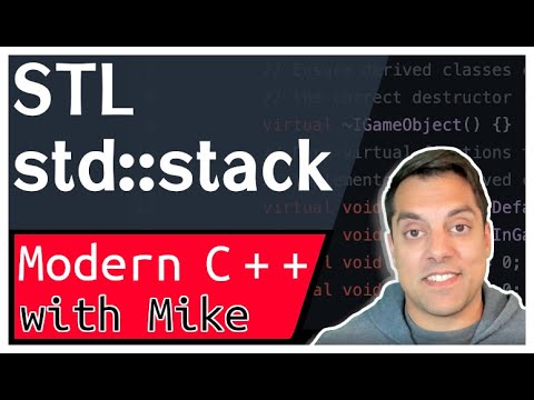 C++ STL std::stack (a container adaptor) | Modern Cpp Series Ep. 131
