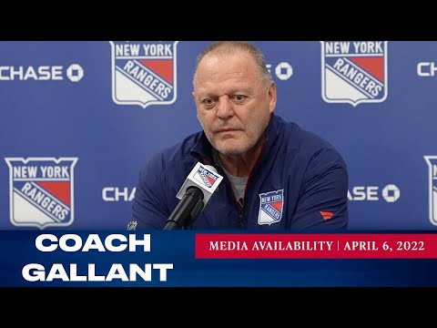 New York Rangers: Coach Gallant Media Availability | Apr. 6, 2022