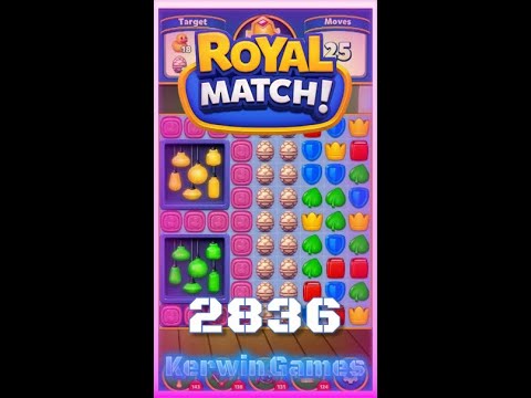 Royal Match Level 2836 - No Boosters Gameplay