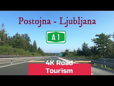 Driving in Slovenia from Postojna to Ljubljana on A1