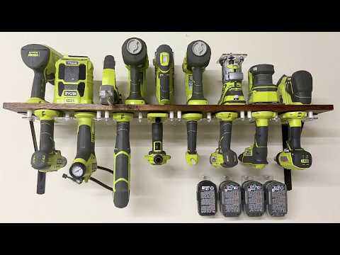 Ryobi cordless tool storage brackets