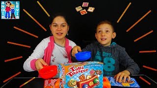 Tobi Toaster Spiel - Fang dein Frühstück ! Splash Toys Test Angie und Levis Kinderkanal