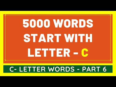 5000 Words That Start With C #6 | List of 5000 Words Beginning With C Letter [VIDEO]