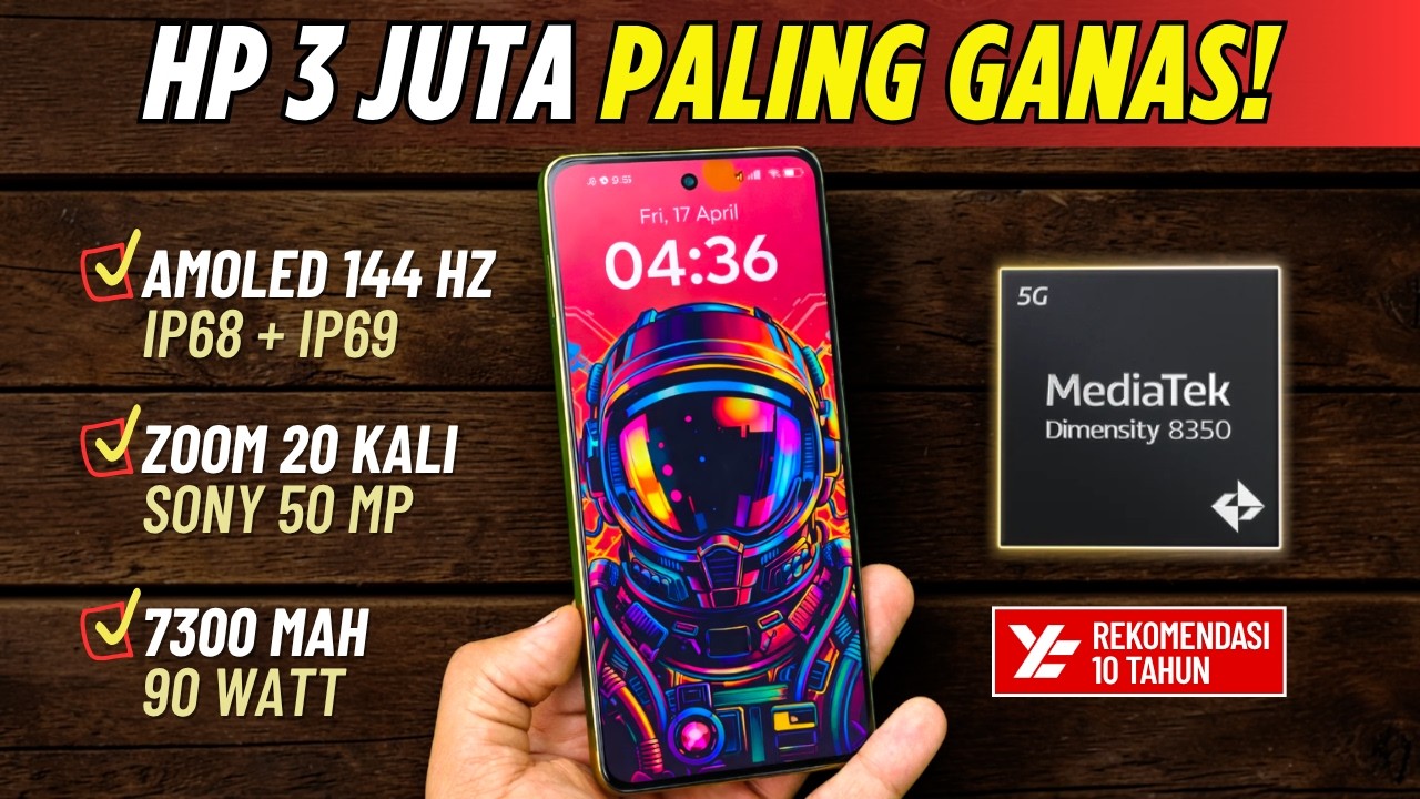 5 Rekomendasi HP 3 JUTAAN TERBAIK [3,5 - 3,9 JUTA] April 2026