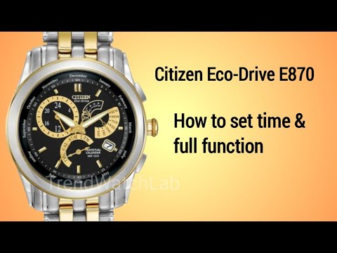 Citizen Eco-drive E870 full setting instruction.
