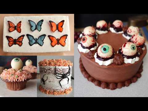 Spooky Fall Cake Vlog 🕷️🕸️ Halloween Cakes Baking Compilation | Eyeball Spider Cake Decorating Video