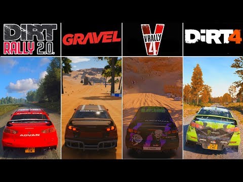 Dirt Rally 2.0 vs Gravel vs V-Rally 4 vs Dirt 4 | Mitsubishi Lancer Evolution X Comparison