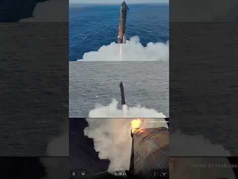 Starship Flight 11 - Ocean Landing & Explosion - All Angles!