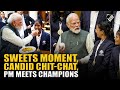 PM Modi Shares Sweets With World Champions As He Meets Indian Women S Blind Cricket Team
