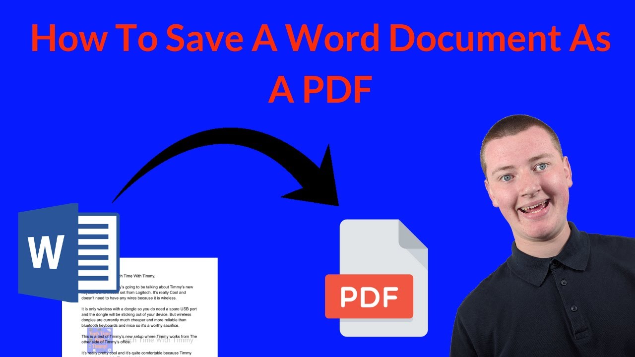 How To Save A Word Document As A PDF