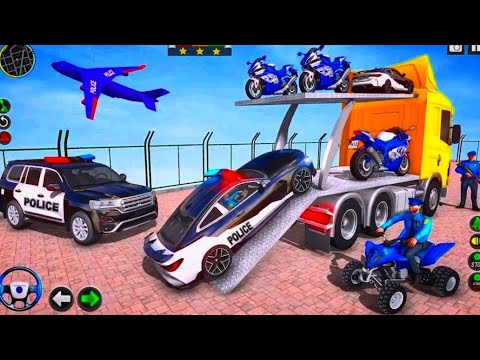 US Police Car and ATV Transporter Driving - Police Trailer Truck Driver 3D - Android GamePlay