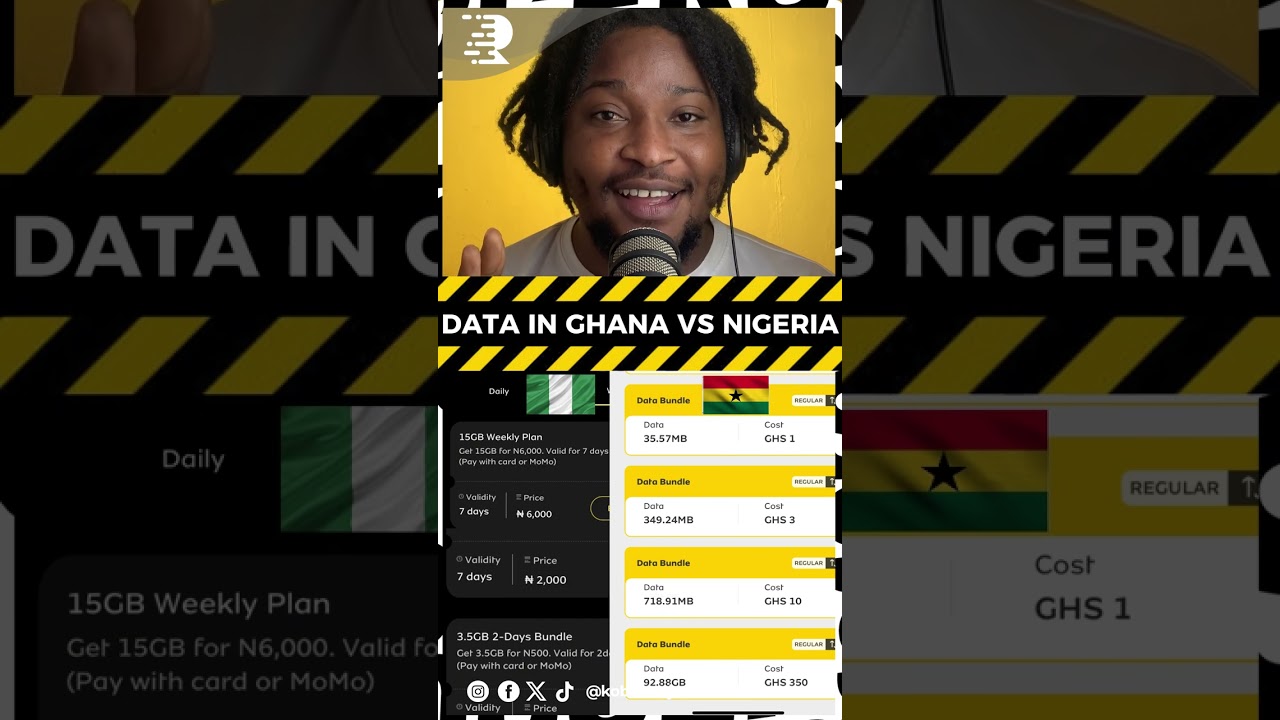 DATA BUNDLES IN GHANA 5x EXPENSIVE  THAN NIGERIA ?? 😂🇬🇭🇳🇬
