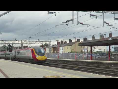 Class 390154 - Virgin Pendolino - At Speed - Stafford - 01.07.2019